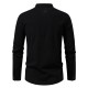 2025 European New Medieval Pirate Drawstring Men's Cotton and Linen Casual Long-Sleeved Shirt