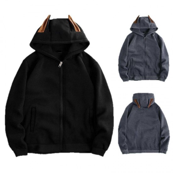 2025 Autumn New American Doberman Pinscher Personalized High Street Design: Couple's Casual Hooded Sweatshirt Jacket