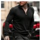 2025 New Autumn/Winter Men's Clothing: Autumn/Winter Plus-size Zippered Half-turtleneck Pullover Sweater, Men's Long-sleeved Sweater