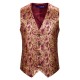 Autumn and Winter Large Size Vest: New European Size Gold-stamped Cashew Print Suit Vest