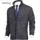Spring/Autumn New Men's Color Stand-up Collar Fashion Cardigan Sweater: Knitted Casual Jacket, Oversized Jacket