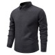 2025 Autumn/Winter Men's Fake Two-Piece Knitted Casual Shirt Collar Jacket: Fashionable Sweater
