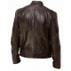 Fall/Winter Business Zippered Cardigan PU Leather Stand-Up Collar Jacket: Men's Leather Casual Outerwear