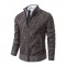 Men's Autumn/Winter Cardigan Casual Sweater: Plush Thickened Stand-up Collar Knitted Jacket