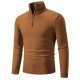 2025 New Autumn/Winter Men's Clothing: Autumn/Winter Plus-size Zippered Half-turtleneck Pullover Sweater, Men's Long-sleeved Sweater
