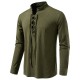 2025 European-sized New Men's Stand-Up Collar Fashion Casual Long-Sleeved T-Shirt: Drawstring Design