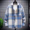 Spring/Autumn New Men's Plaid Shirt: Long-sleeved Loose Teen Casual Shirt Trend
