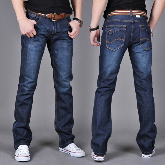 Spring/Summer Men's Jeans: Basic Straight-Leg Jeans, Casual Denim Straight-Leg Pants
