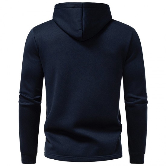 2025 Autumn/Winter New Men's Zippered Hooded Slant Pocket Sweatshirt: Men's Casual Jacket