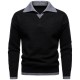 2025 European Autumn and Winter New Men's British-Style Lapel Sweater: Casual Knitted Cardigan