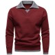2025 European Autumn and Winter New Men's British-Style Lapel Sweater: Casual Knitted Cardigan