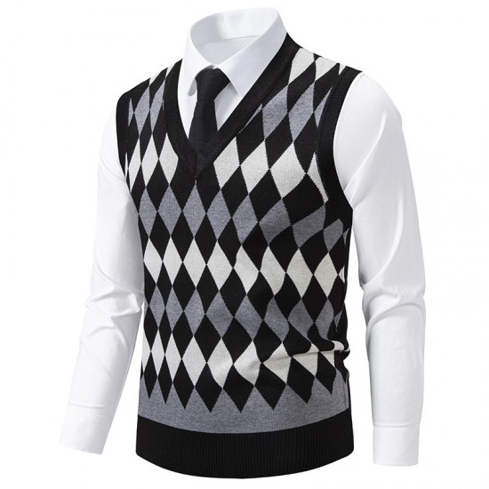 2025 Autumn and Winter New Men's Fashionable Plush Casual Vest: Loose Pullover, Youth Waistcoat