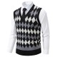 2025 Autumn and Winter New Men's Fashionable Plush Casual Vest: Loose Pullover, Youth Waistcoat