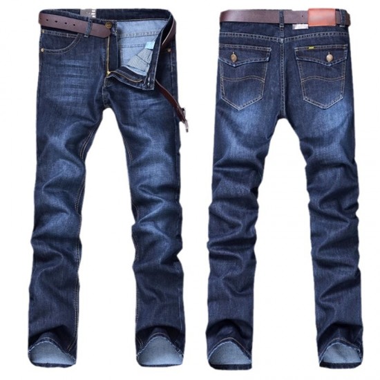 Spring/Summer Men's Jeans: Basic Straight-Leg Jeans, Casual Denim Straight-Leg Pants