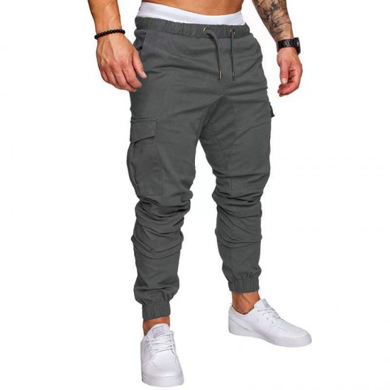 New Trade Multi-Pocket Workwear Pants: Men's Woven Casual Pants, Cuffed Pants, Casual Work Pants