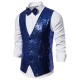 New Men's Stage Costume: Small Sequin Vest for Photo Studio Host, Singer, Emcee