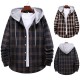 AliExpress Spring/Autumn New Men's Couple Hooded Plaid Shirt HC07