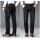 Spring/Autumn New Plus-Size Men's Casual Basic Straight-Through Denim Pants