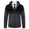 Men's Color-blocked Casual Long-sleeved Sweaters: Popular Collection Fashionable Hooded Cardigan Sweater Jacket
