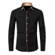 Spring/Summer New Men's Fashion: Men's Casual Colorblock Shirts, Men's Fashion Long-Sleeved Business Shirts
