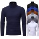Autumn/Winter Hot Seller: Men's Solid Color Casual Basic Turtleneck Long-sleeved T-shirt
