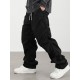 Autumn/Winter Men's American-Style High Street Casual Overalls: Solid-Color Straight-Legged Loose Parachute Pants