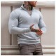 2025 New Autumn/Winter Men's Clothing: Autumn/Winter Plus-size Zippered Half-turtleneck Pullover Sweater, Men's Long-sleeved Sweater