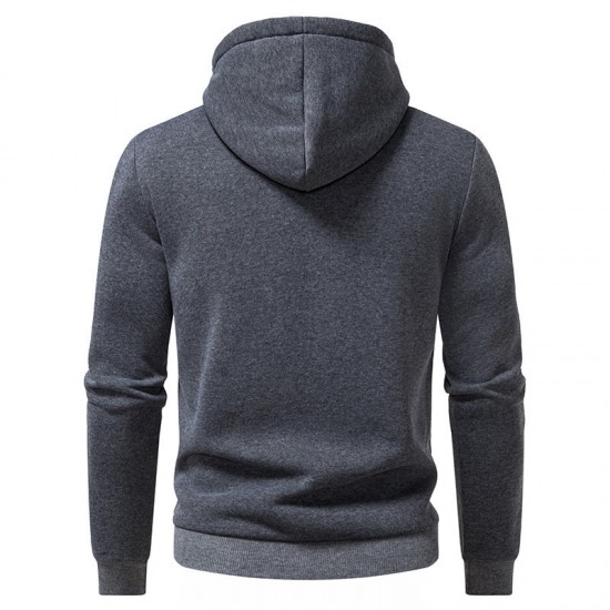 2025 European New Men's Zippered Casual Hooded Drawstring Sweatshirt: Men's Fashion Jacket
