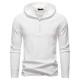 2025 European Size New Fall/Winter Men's Simple Casual Long-Sleeved Hooded T-Shirt: Zipper Design