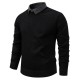 2025 Autumn/Winter Men's Fake Two-Piece Knitted Casual Shirt Collar Jacket: Fashionable Sweater