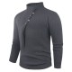 2025 New Autumn and Winter Fashion Stand-up Collar Button-down Solid Color Men's Casual Sweater