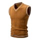 Autumn/Winter New Men's Cardigan Vest: Fashion Casual Colorblock Vest