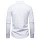 2025 New Fashion Men's Black and White Dotted Colorblock Design: Casual Long-Sleeved Shirt