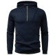 2025 Autumn/Winter New Men's Zippered Hooded Slant Pocket Sweatshirt: Men's Casual Jacket