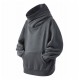 2025 Men's Autumn/Winter Oversized American-style Turtleneck Hoodie: Loose-fitting Windproof Turtleneck Hooded Sweatshirt Jacket