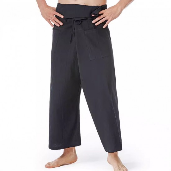 Thai Fisherman Pants: Men's and Women's Casual Loose Yoga Pants, Pirate Pants, High-Waisted Wrestling Pants, Harem Pants
