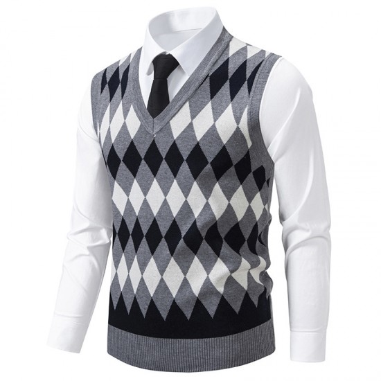 2025 Autumn and Winter New Men's Fashionable Plush Casual Vest: Loose Pullover, Youth Waistcoat