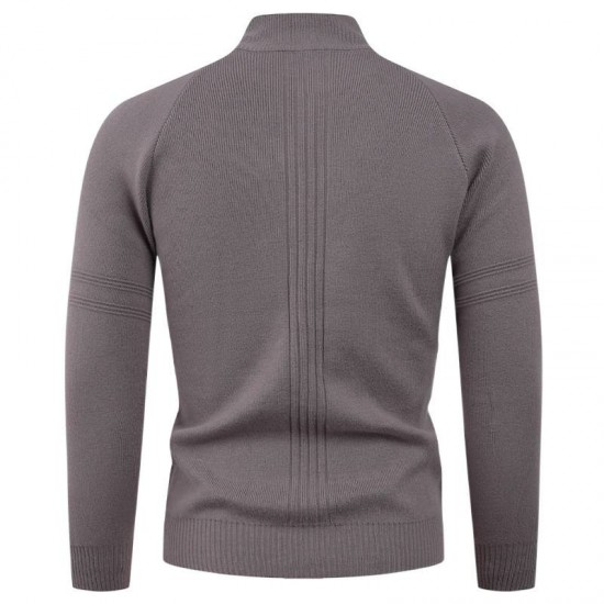 Autumn/Winter Men's Half-Zip Knitted Sweater: Lazy-Style Pullover Jacket, Loose Underwear
