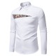 2025 New Autumn and Winter Men's Cashew Colorblock Fashionable Design Casual Long-sleeved Shirt