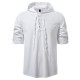 2025 New European-Sized Men's Long-Sleeved Hooded Casual Shirt