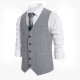 European Size New Men's Striped Single-Breasted Vest: Casual Striped Suit Retro Vest