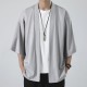 Summer Style: Men's Loose-fitting Casual Three-quarter Sleeve Ice Silk Sun-protective Jacket, Couple's Cropped T-shirt, Men's Cape