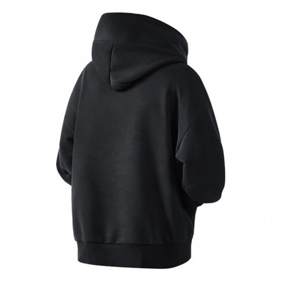 2025 Men's Autumn/Winter Oversized American-style Turtleneck Hoodie: Loose-fitting Windproof Turtleneck Hooded Sweatshirt Jacket