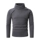 2025 Autumn/Winter New Men's Fashion British Style Pile Collar Long Sleeve Sweater: Men's Base Shirt
