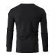 2025 Autumn and Winter New European-Sized Men's Fashionable V-Neck Button-Down Casual Long-Sleeved T-Shirt