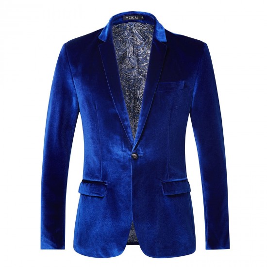 Men's Autumn and Winter Export Style: Casual Slim-fit Gold Velvet Blazers, Men's Tuxedo Jackets