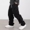 Autumn/Winter Men's American-Style High Street Casual Overalls: Solid-Color Straight-Legged Loose Parachute Pants