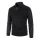 Fall/Winter New Men's Fake Two-Piece Plus Size Sweater: Business Casual Shirt Collar Design