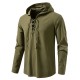 2025 New European-Sized Men's Long-Sleeved Hooded Casual Shirt