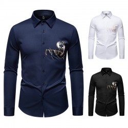 2025 New Autumn and Winter Men's Personalized Printed Long-sleeved Shirt: Premium Printed Casual Shirt